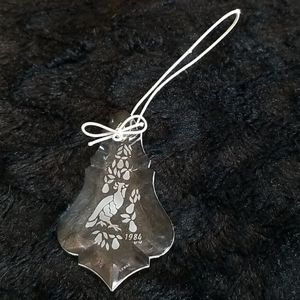 Lenox 1984 Crystal Quail Christmas Ornament